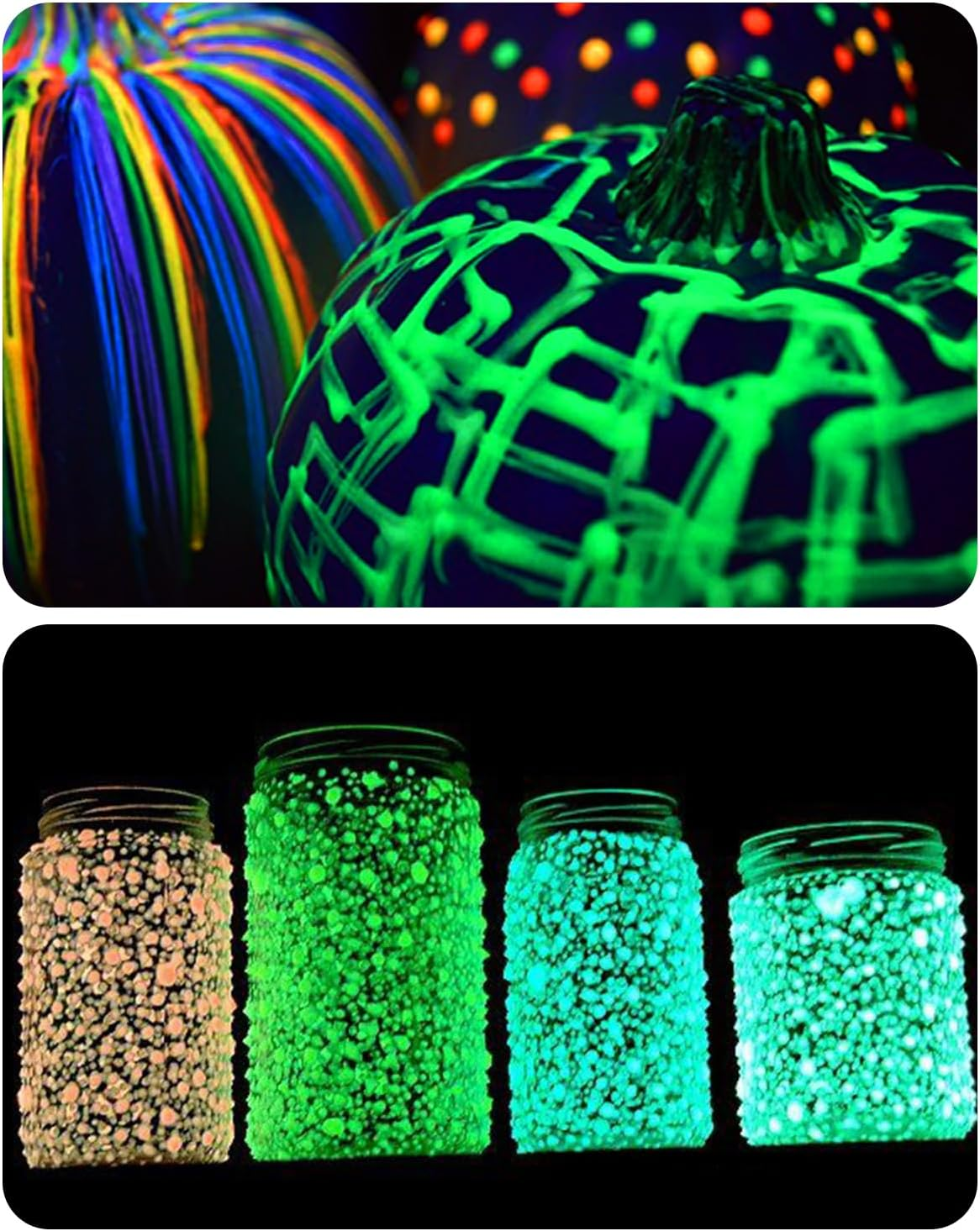 Roizefar Glow in the Dark Acrylic Paint-Set of 10 Colors, Acrylic Textile Fabric Paint (30 Ml/1 Oz), Neon Craft Painting Fabric Paint for Clothes, T-Shirt, Canvas, Ideal for Art Supplies and DIY Decoration image number 5