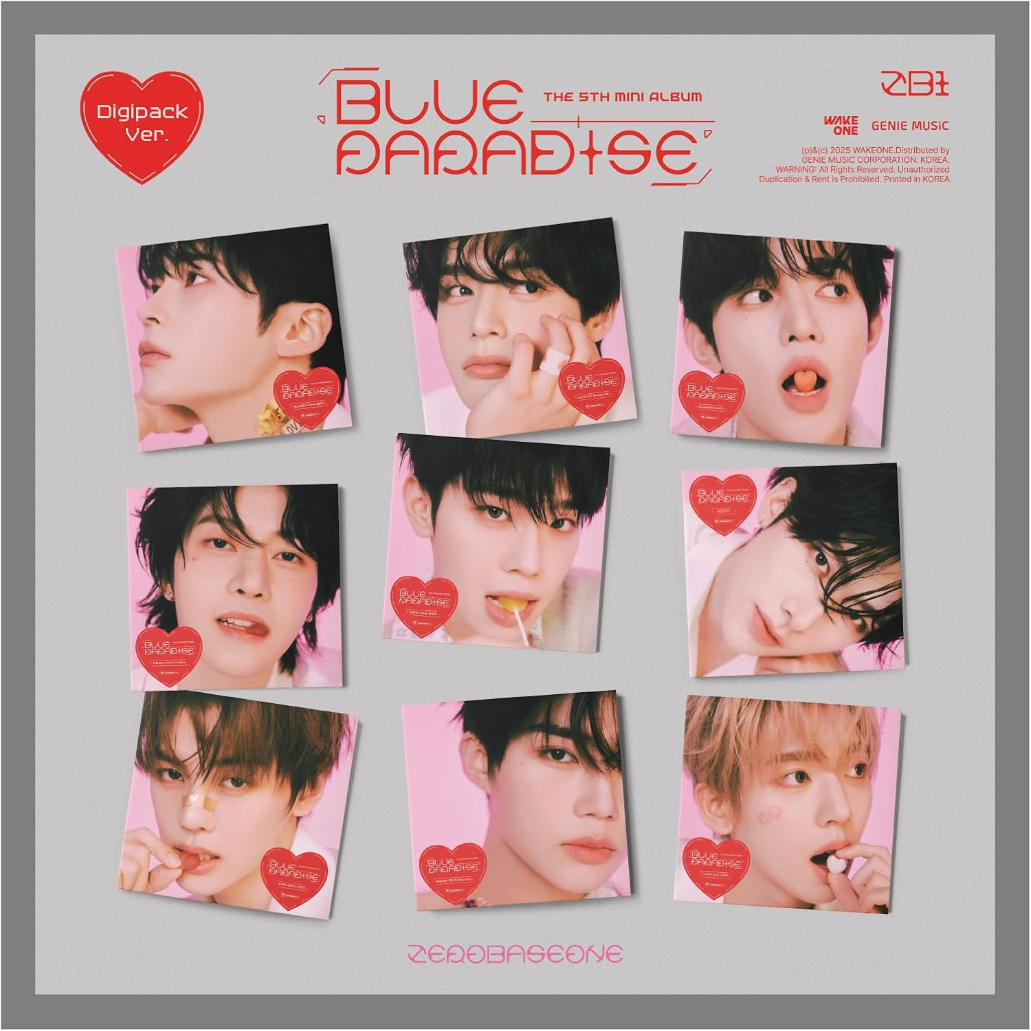 ZEROBASEONE BLUE PARADISE 5Th Mini Album with Tracking Sealed ZB1 (Standard Seek Version) image number 3