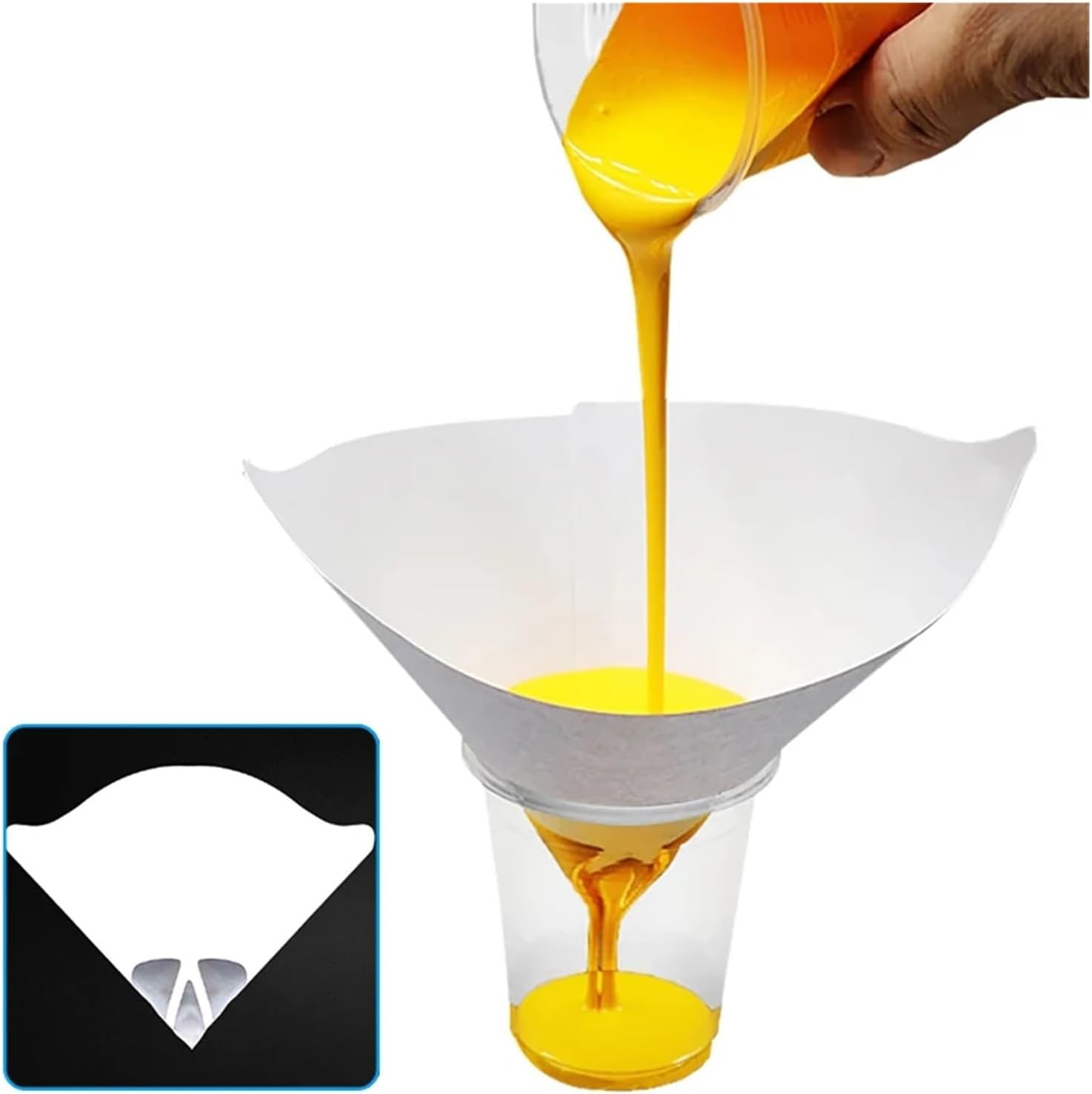 100PCS 3D Resin Printer Paper Filter Photocuring Consumables Thicker White Paper Funnel Compatible with ANYCUBIC Photon ELEGOO Mars 2 Pro 3 image number 5