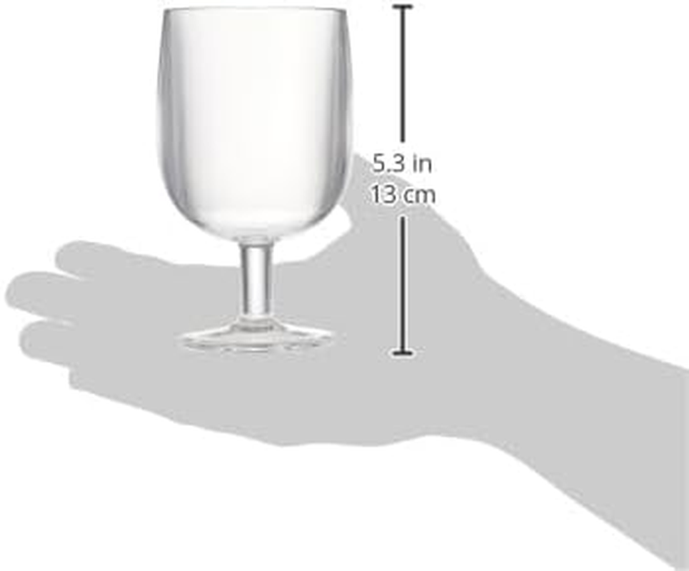 Abode Homewares Design Stacking Simple Short Stem Wine Glass, Capacity Approx. 9.0 Fl Oz (254 Ml), Height 5.1 Inches (13 Cm), Weight 4.5 Oz (126 G), Safe for Kids, Cafe Tableware, Lightweight, image number 2