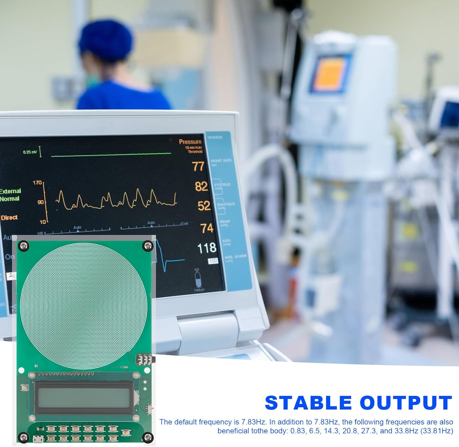 Portable 7.83 Hz Ultra Low Frequency Generator round Schumann Wave Signal Generator 0.1 Hz to 30000 Hz Adjustable Schumann Resonance Sine Wave Generator Resonator for Relexation Sleep image number 4