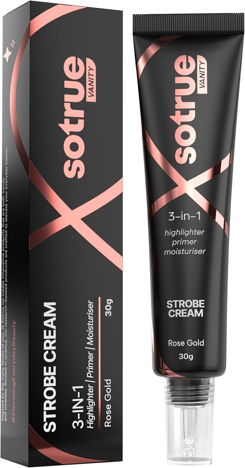 Sotrue Strobe Cream Rose Gold for Face Radiance, Multipurpose Strobe Cream, Dewy Glazed Instant Glow, Highlighter for Face, Boosts Hydration - for All Skin Types image number 1