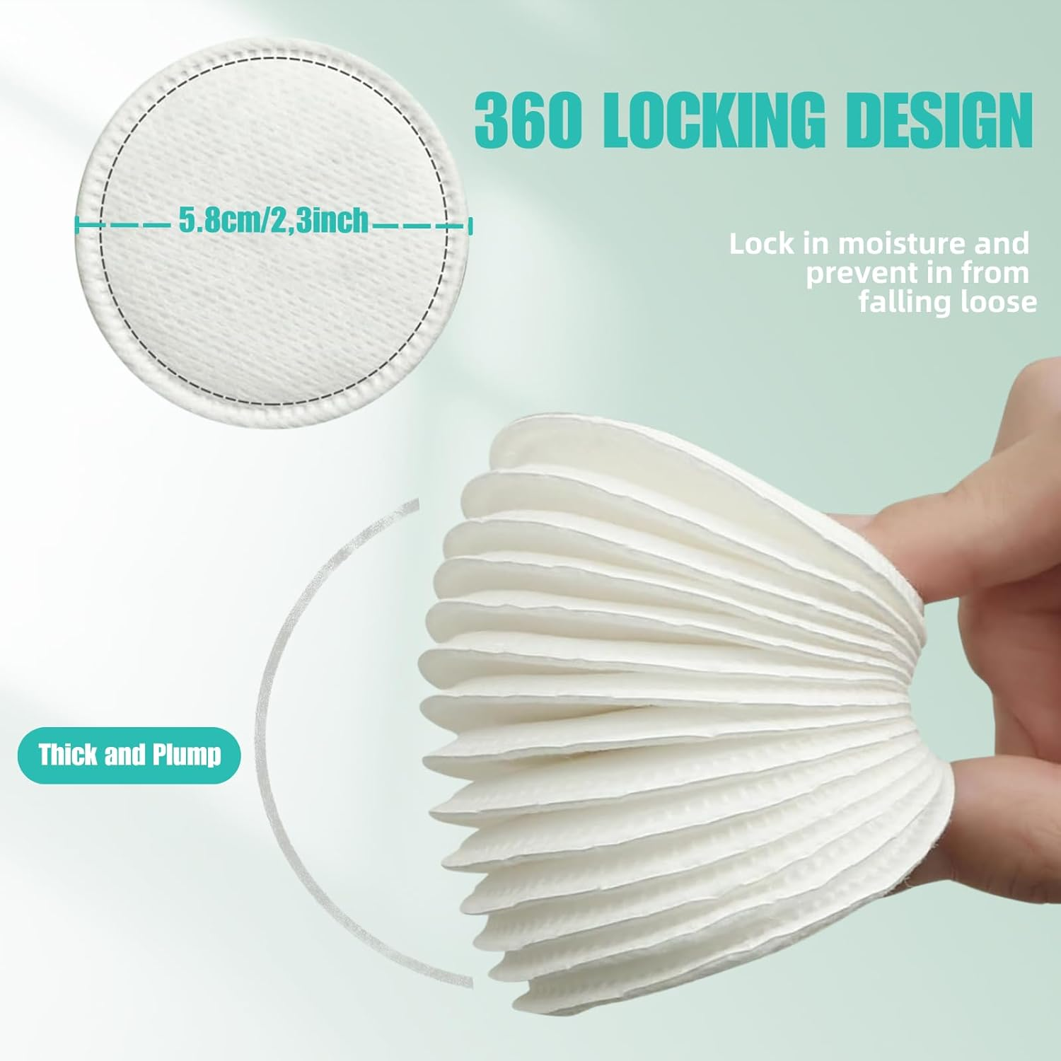 3 PACK Premium Cotton Rounds for Face, 300 Count Makeup Remover Pads, JOMWEN Lint-Free | 100% Pure Cotton Pads for Face Cleansing, Applying Facial Toner & Nail Polish