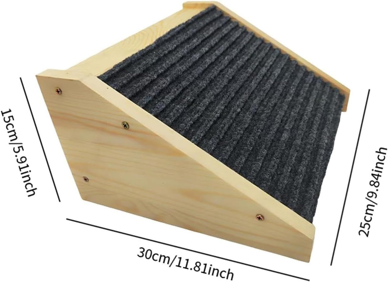 Dog Ramp for Sofa Solid Wooden Pet Ramp Car Dog Ladder with Non-Slip Traction Mat 30X15X25Cm Dogs Ramps Access Stair Assist for High Places for Sofa, Bed, Couch,Car image number 5