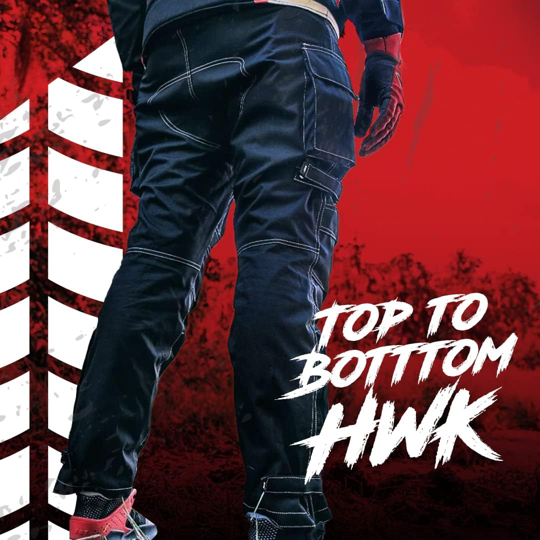 HWK Dual Sport Motorcycle Pants for Men with Water Resistant Cordura Textile Fabric & Impact Protection Armor image number 1