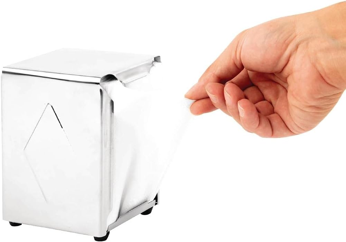 Olympia Napkin Dispenser, 100 Mm X 120 Mm X 140 Mm Size, Silver image number 2