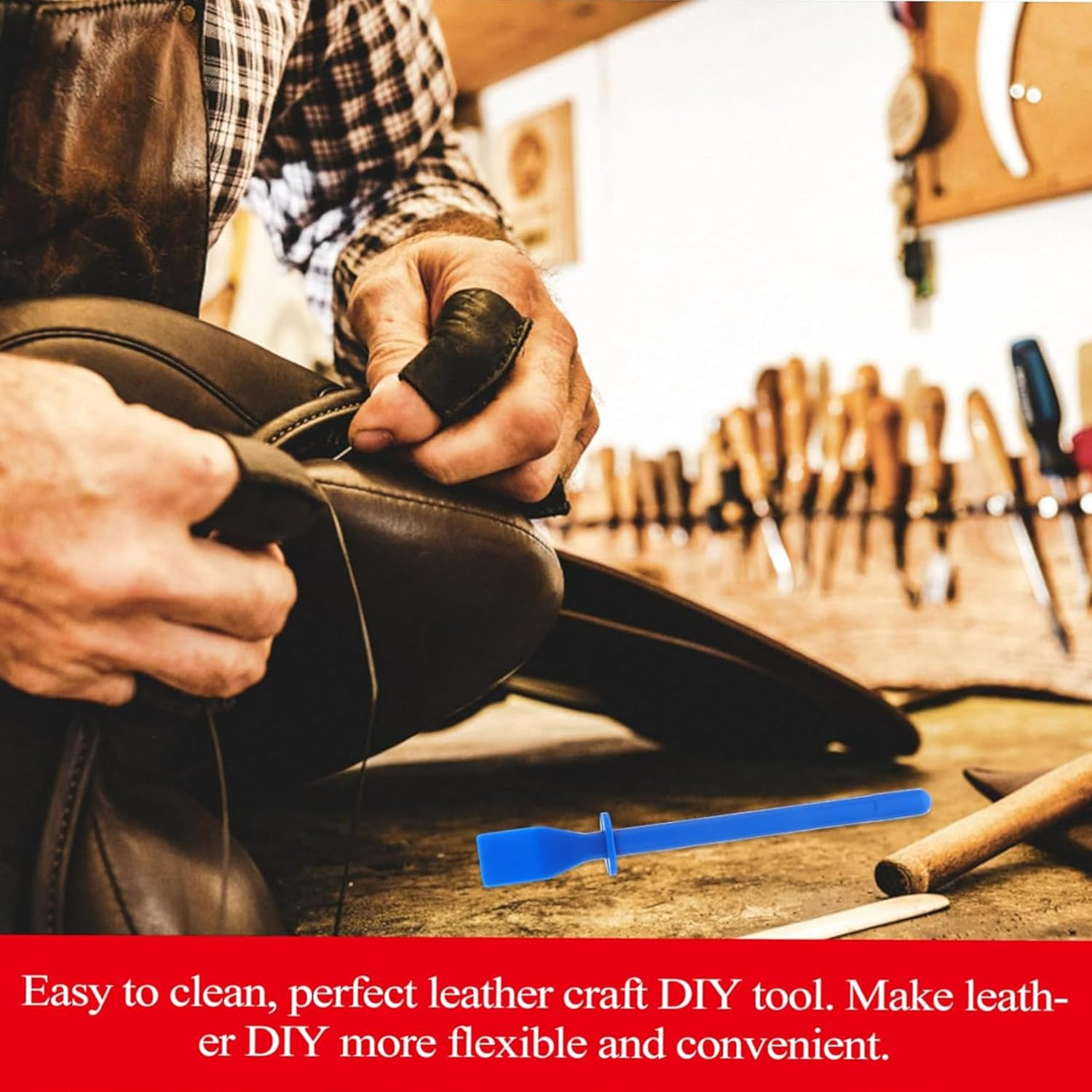 Glue Applicator,Leather Craft Tools,Leather Glue Paint Tool Colored Glue Smears Sticks,Silicone Glue Smear Sticks Plastic Paint Scraper,For Handmade DIY Pu-Leather Craft Tool (10, Assorted) image number 5