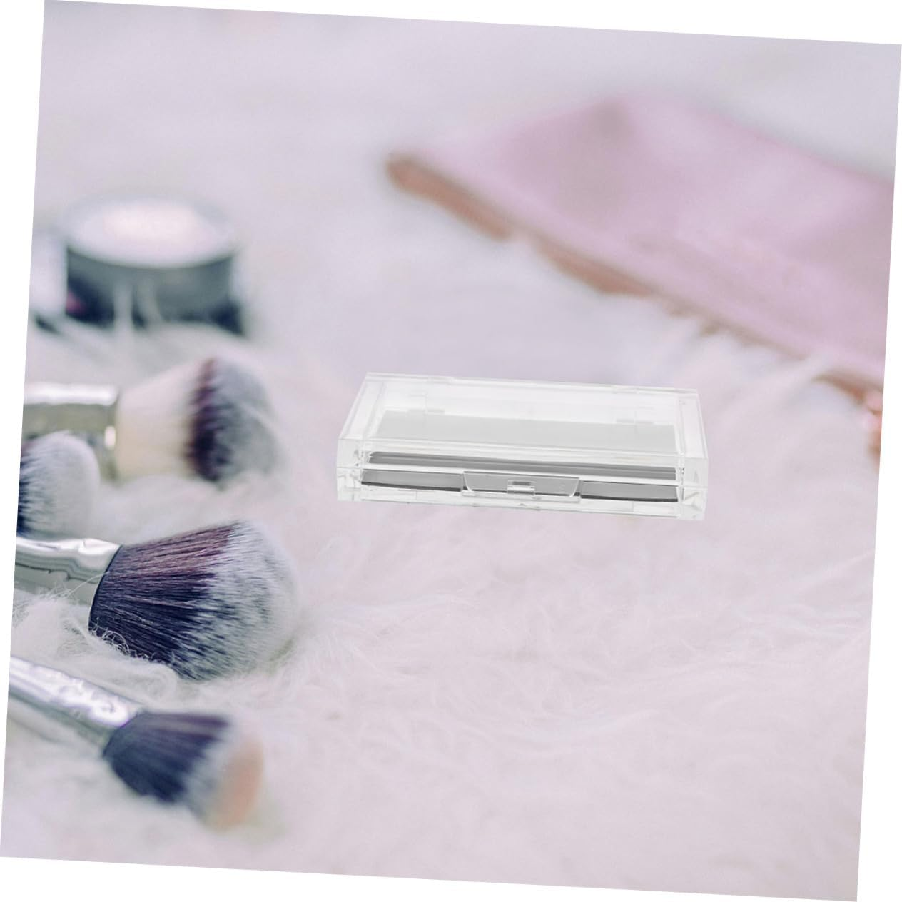 DECHOUS Empty Magnetic Eyeshadow Palette 2Pcs Abs Makeup Organizer Tray with Magnetic Pans for Eyeshadow Lipstick Blush Travel Cosmetic Storage Case image number 2