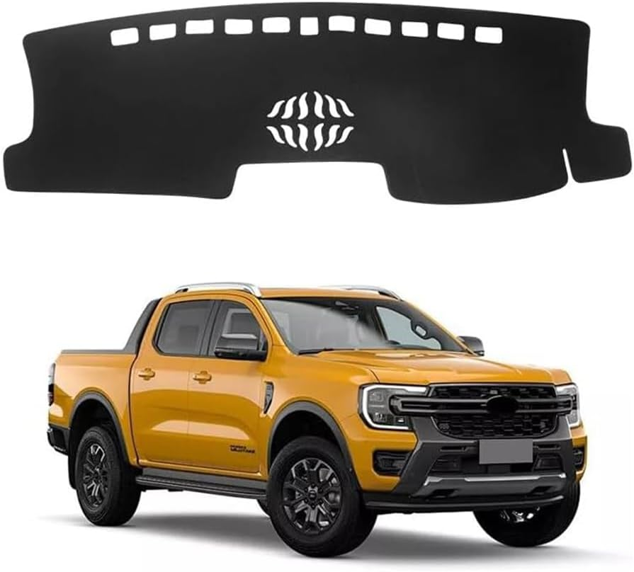 Evervenz Dash Mat for Ford Ranger 2023 2024 2025 Flannel（Without HUD） Dash Cover Dashboard Cover Ranger01 image number 5