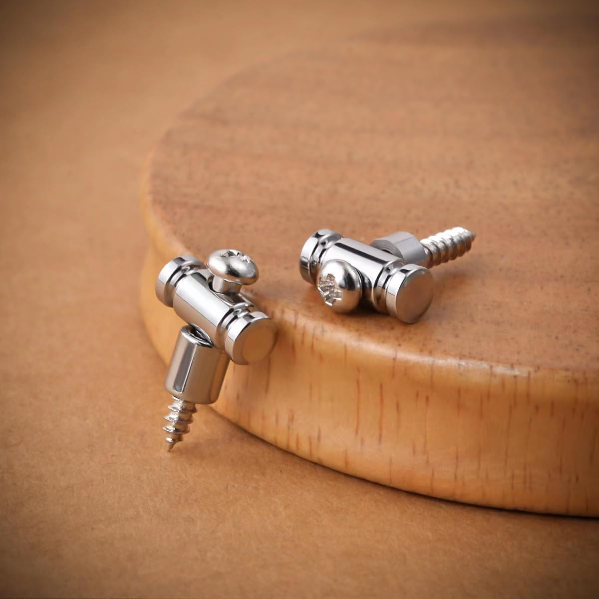 Guyker Guitar Roller String Retainers(Set of 2) &ndash; String Guide, Strings Trees Replacement Part for Electric Guitars, SR1 Chrome image number 3