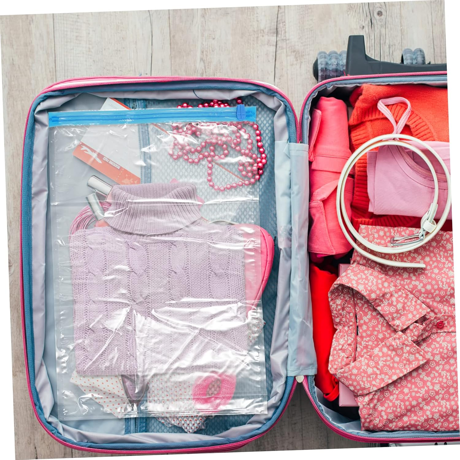 10Pcs Travel Compression Bags Vacuum Seal Bags for Moving Large Capacity Storage for Clothes Closet Organizers image number 5