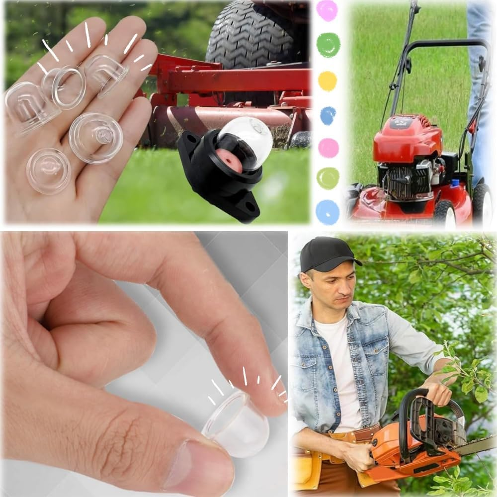 20 Primary Light Bulbs 19Mm / 22Mm Chain Saw Trimmer Lawn Mower Carburetor Oil Cup Primer Light Bulb Fuel Pump for Chainsaw Brush Cutting Grass Parts. image number 2