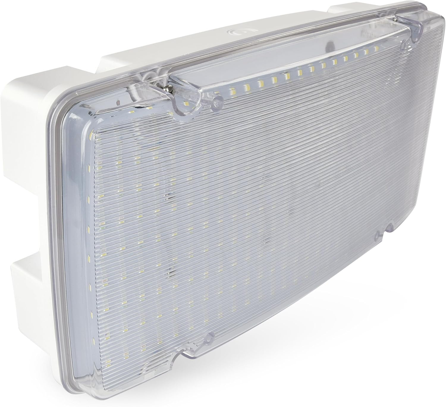 EMOS - LED Security Light Nessi 10W with Battery - Anti-Panic Lighting with Manual Test Button - 3 Hours Emergency Mode - Surface-Mounted - Cool White Light - Also for Wet Rooms - White