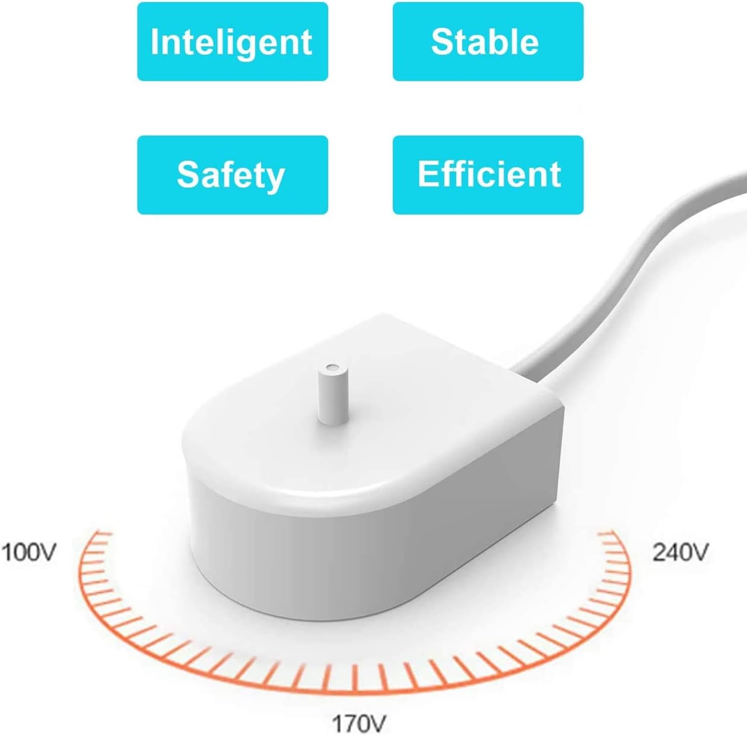 Replacement HX6100 Charger Base for Philips Sonicare Kids/Protective Clean 4100 5100 5300 6100 6500 2100 1100/ Expertclean 7300 Series/ HX6100 HX3000 HX6000 HX8000 HX9000, 110-240V AU Plug image number 4