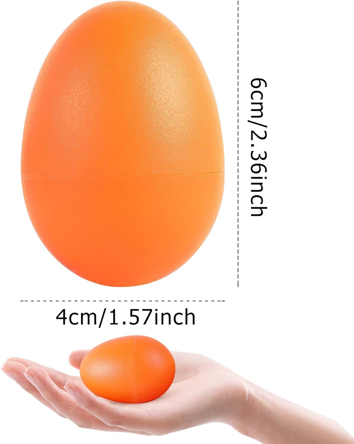 Augshy 14 PCS Plastic Egg Shakers Percussion Musical Egg Maracas Easter Egg Kids Toys (7 Colors) image number 4