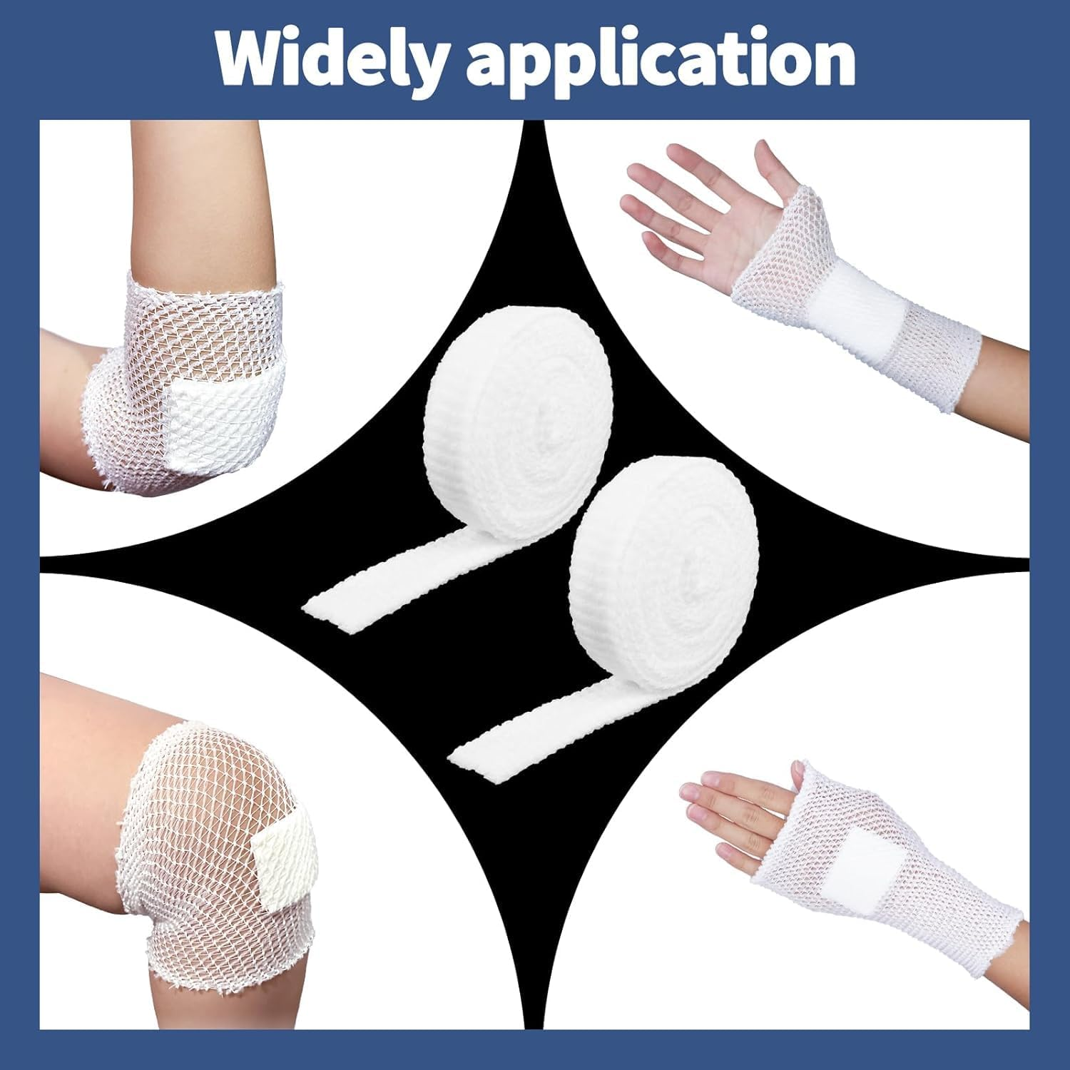 Elastic Net Dressing Breathable Tubular, 2Roll Wound Dressing Elastic Mesh Nets, Breathable Cuttable Bandage Stretchable Wrap,Tubular Bandage Gauze Sleeve Tubular Net image number 2