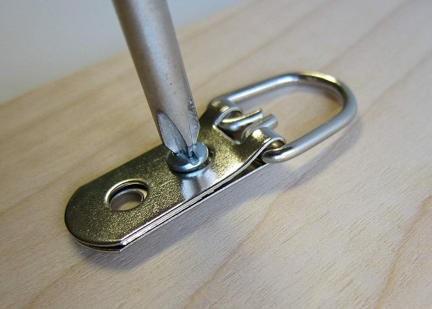 50 Pack Heavy Duty Steel D-Ring Picture Hangers with Screws for Hanging Clock Paintings Artwork Picture Frame Hook Photo Mirrors - Pro Quality Double Hole D-Rings image number 5