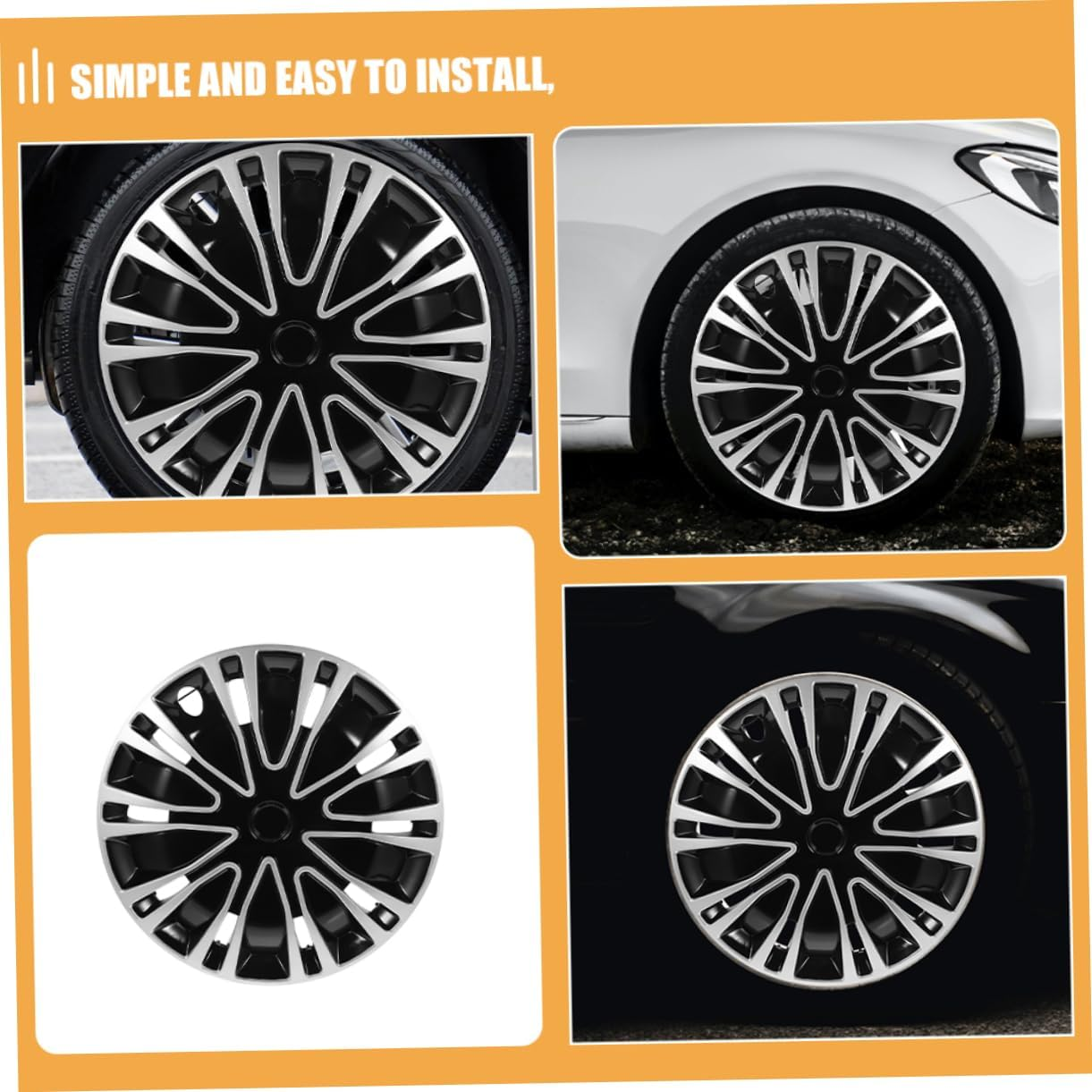 GETAJGHSD Hubcap Decoration for Car Wheel Hub Cover Replacement Fit for Vehicle Wheel Accessories Trailer Hub Cover Alternative image number 1