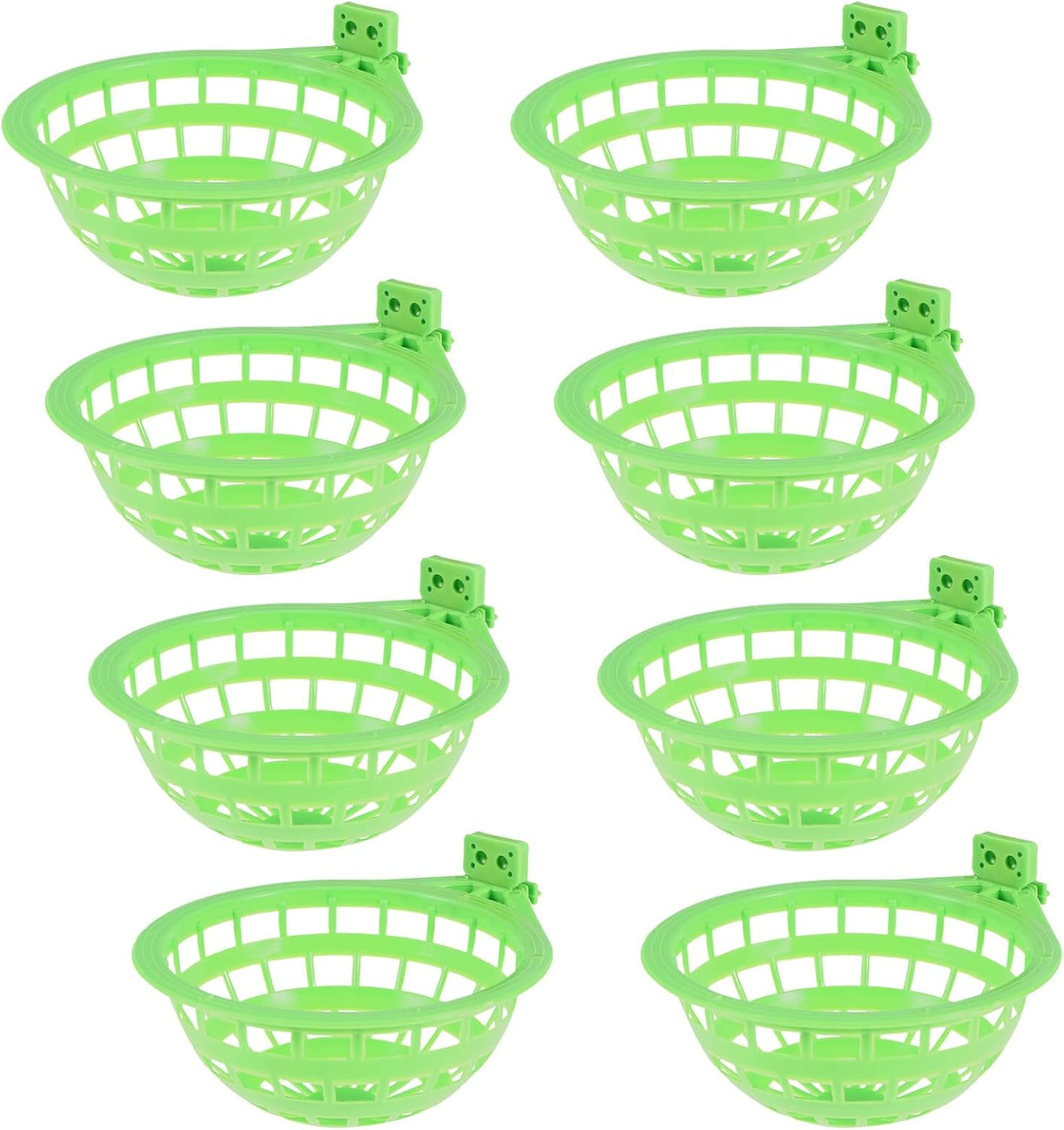 JUMPLAWN 8Pcs Large Plastic Bird Nests Hollow Hanging Breeding Bowls for Finches Parrots Canaries Budgies Pet Bird Supplies Nesting Beds image number 3
