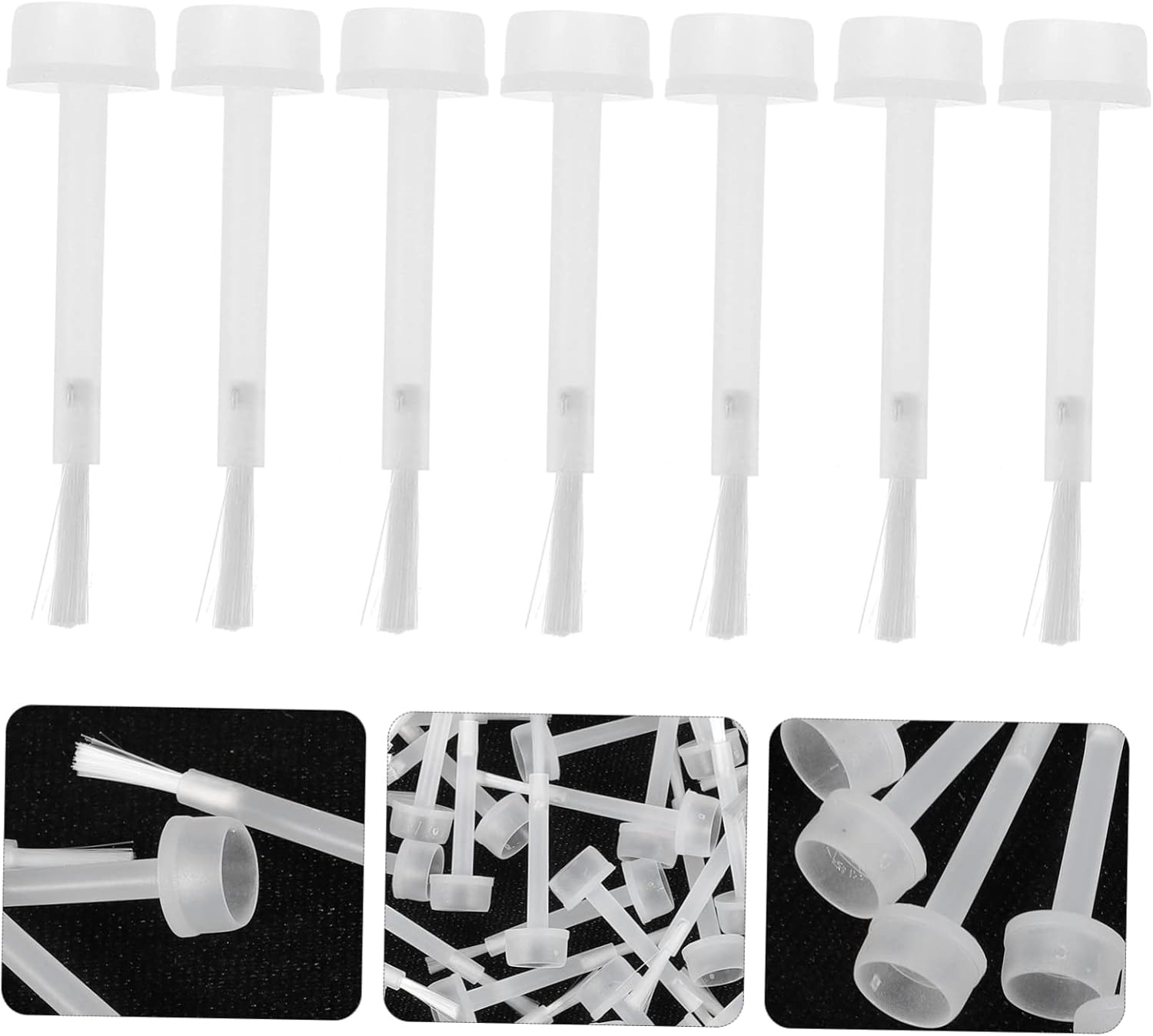 SAFIGLE Liquid Nail Polish Gel Brush 100Pcs Replacement Brush for Nail Polish Applicator image number 4