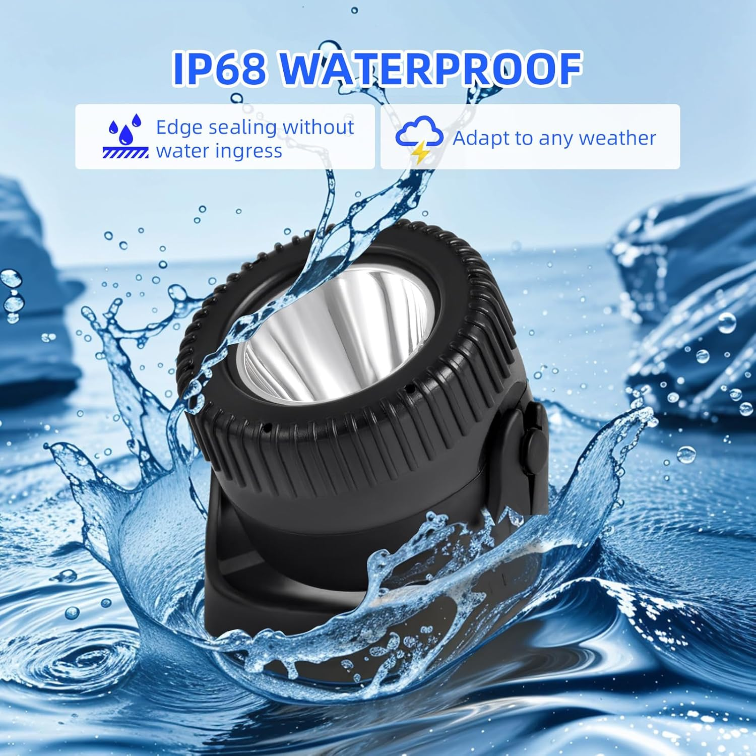 LED Solar Spotlights Waterproof Solar Powered Garden Pond Light Warm White Lawn Backyard Lighting Outdoor Security Landscape Lamp image number 3