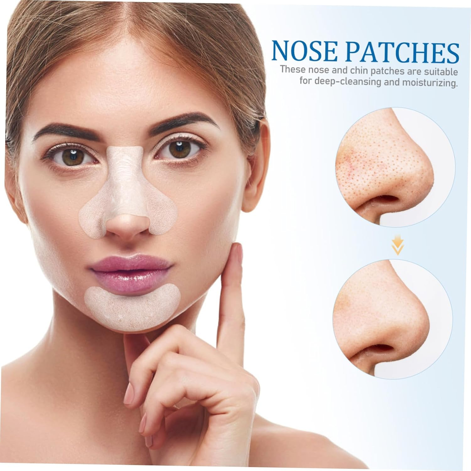 CANIGHT 200Pcs Skin Care Nose Strip Lotion Patches Nose and Chin Cleaning Patches