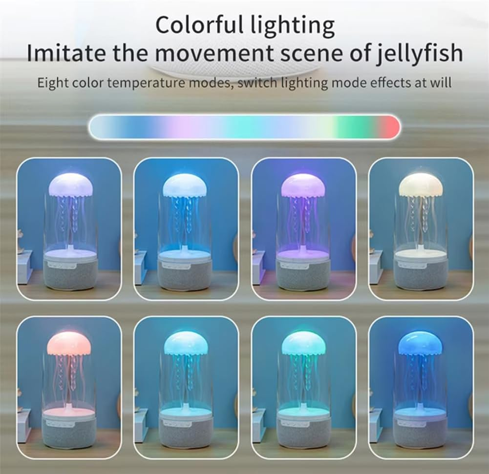 Xioaue Jellyfish Lamp Bluetooth Speaker - Colorful Portable Hifi Stereo with 3D Surround Sound Subwoofer Home Theater System image number 3