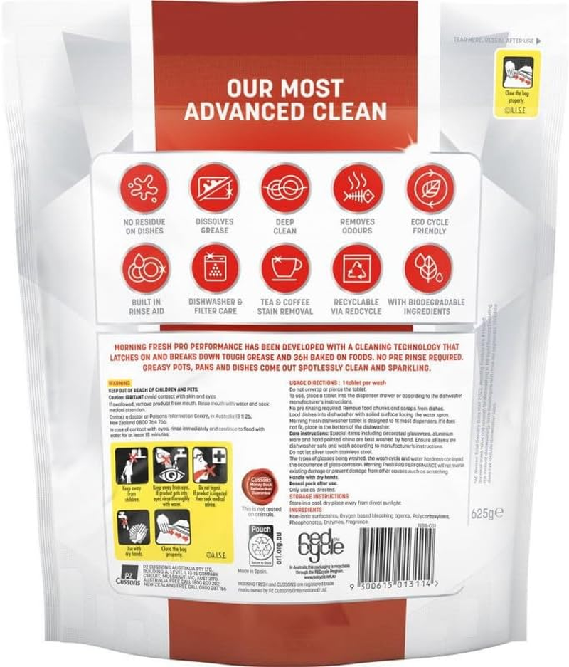 Morning Fresh Pro Performance Dishwasher Tablets Lemon 44 Pack image number 1