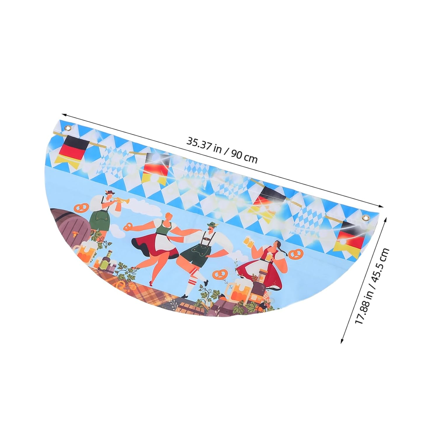 RORPOIR 2Pcs Oktoberfest Bunting Flag Bavarian Blue White Checkered Banner Effortless Decoration for Beer Festival Parties Authentic German Style Party Supplies image number 5