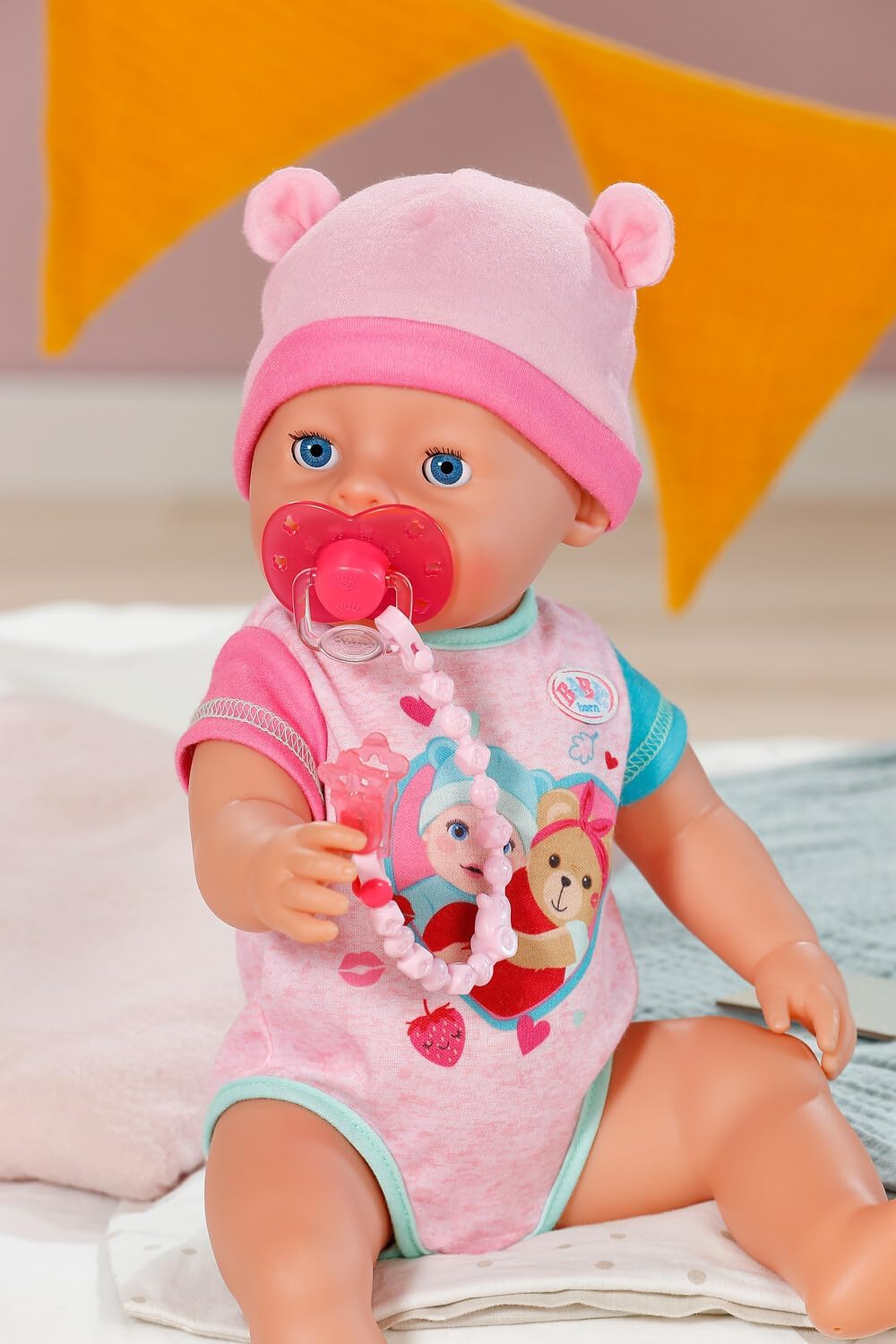 BABY Born Magic Pacifier with Clip for 43 Cm Dolls - 2 Assorted Pacifiers with Magic Function, Doll Accessories image number 4