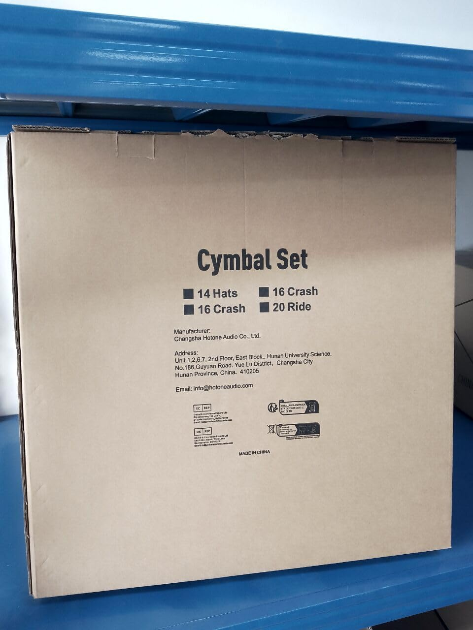 SHAEVLE Low Volume Cymbal Pack Golden Mute Cymbal 14"Hi-Hat+16"Crash+18'Crash+20"Ride Quiet Drum Cymbal Pack for Practice image number 2