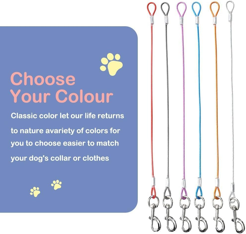 Chew Proof Dog Leash Extension, Support Add to Any Leash (Black+Transparent, 24 Inch/60Cm) image number 3