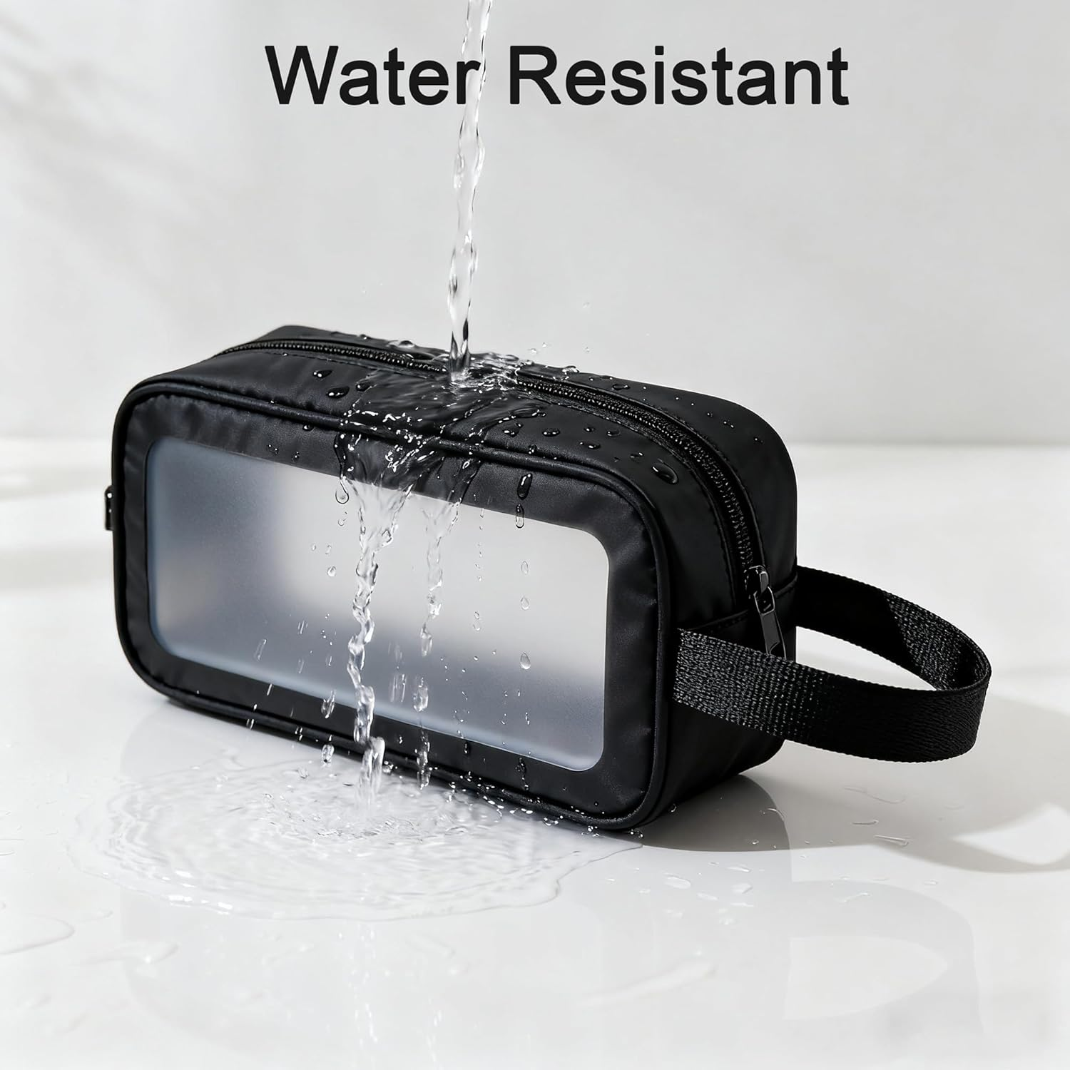 Gemuity Clear Travel Toiletry Bag Set - 6 Pack Multi-Size Transparent Organizer Pouches for Toiletries, Makeup, Electronics & Travel Essentials