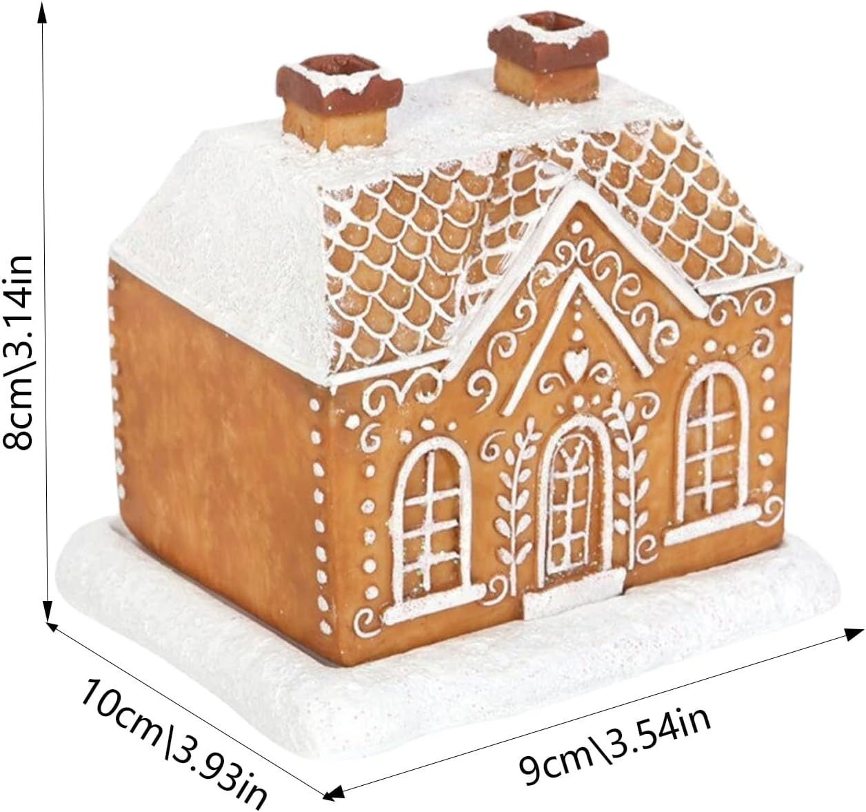 Gingerbread House Incense Burner: Resin Cabin Incense Holder for Home Kitchen Holiday image number 1