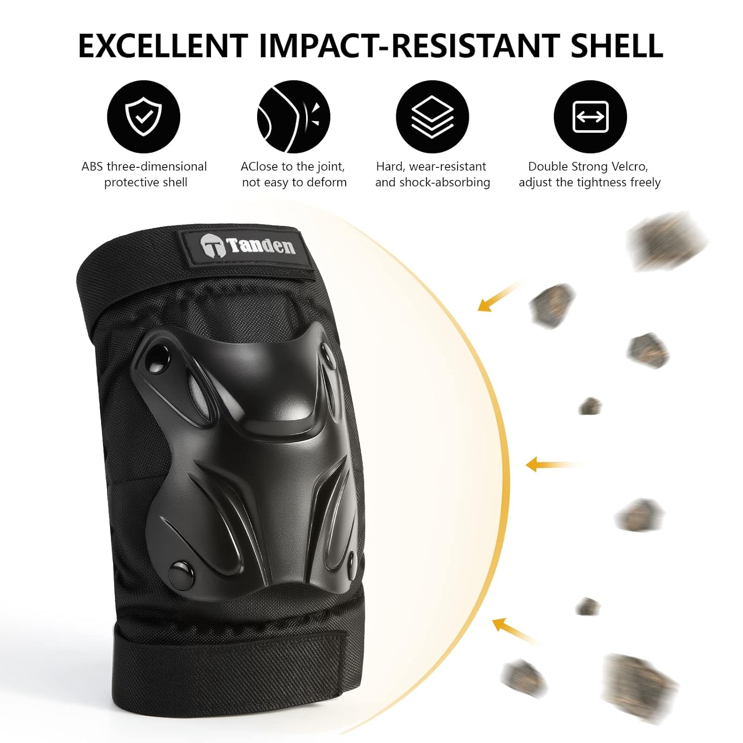 Tanden Skating Protective Gear Adult Knee and Elbow Pads Wrist Guards for Roller Skating Skateboarding, Skate Pads Adult Knee Pads for Men Women Black - Purple image number 4