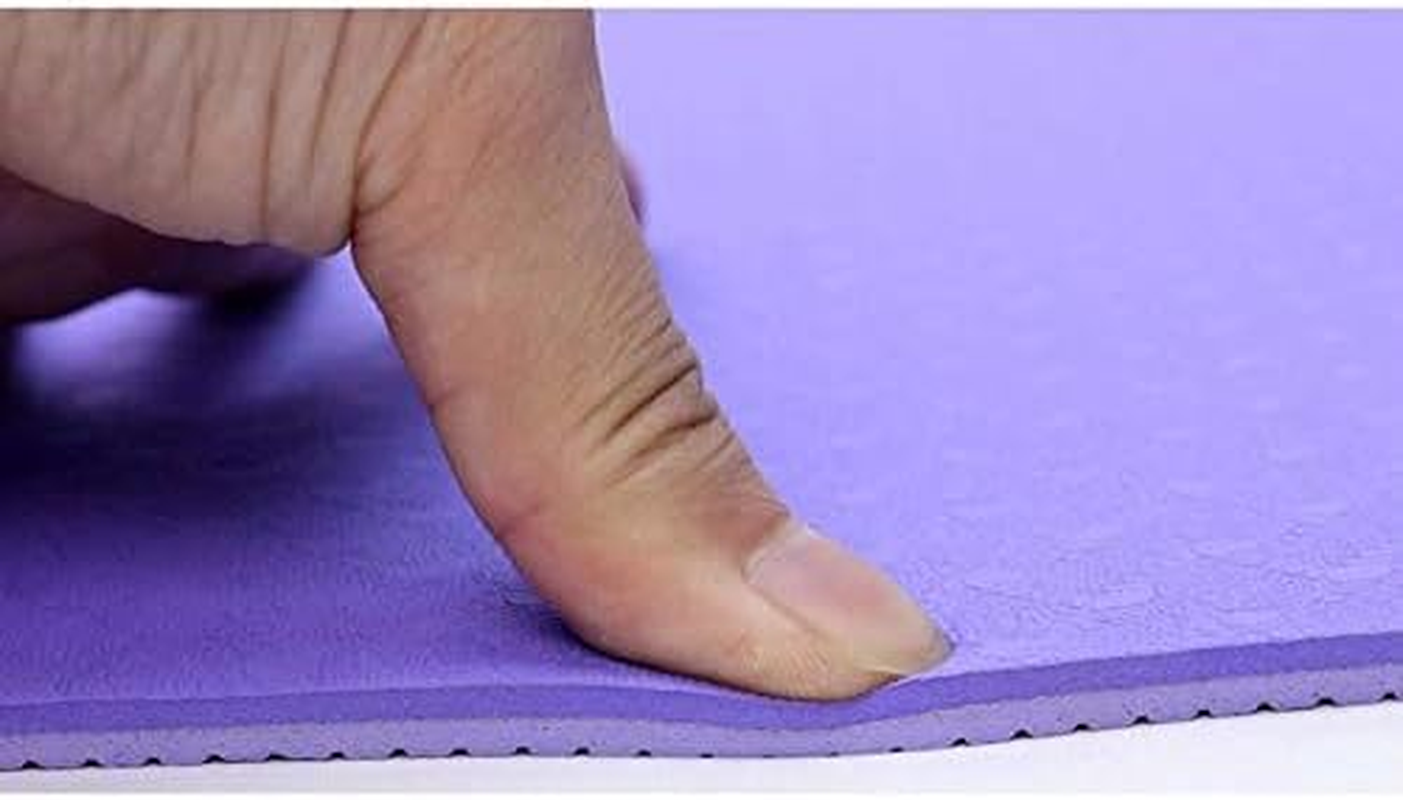 Dobetter TPE Yoga Mat Exercise Fitness Eco Friendly Non Slip Dual Layer +Carry Bag (Violet) image number 2