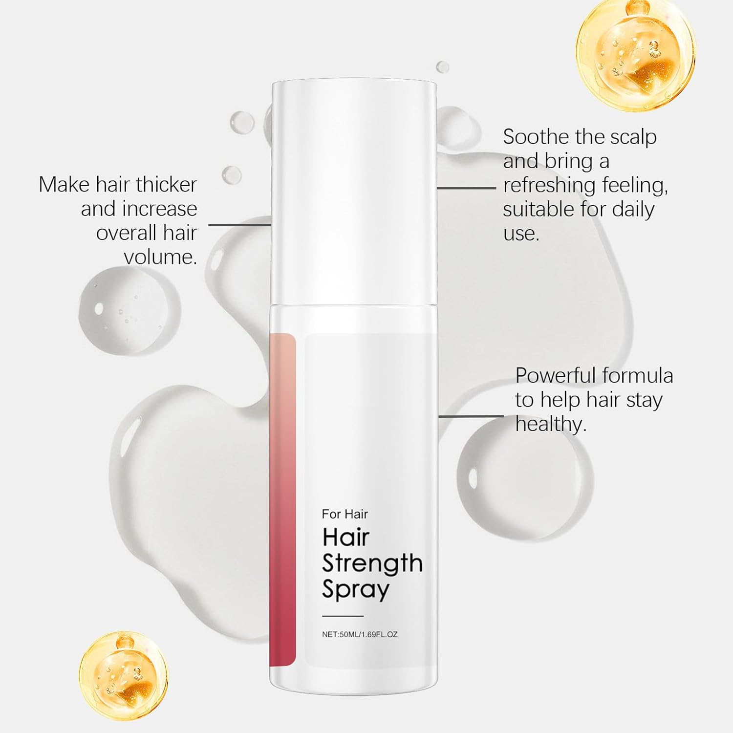 Hair Growth Oil Spray, Natural Hair Growth Oil, Non-Greasy, Damage Repair, Loss Prevention, Nourishes Hair & Scalp (2Pcs)