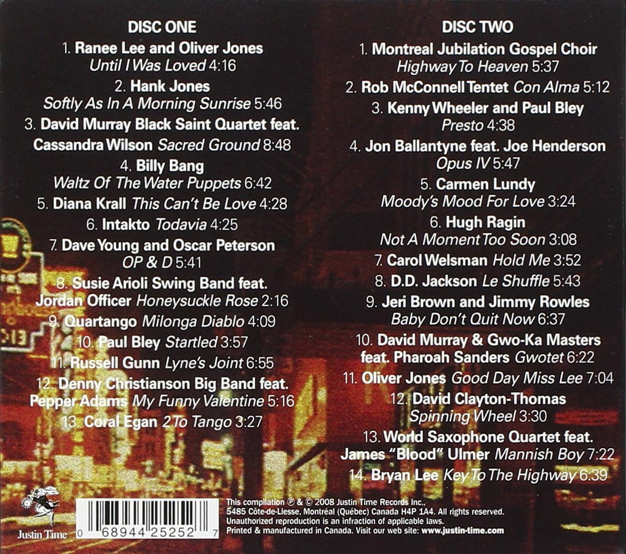 Justin Time Records 25Th Anniversary Collection (2CD) image number 1