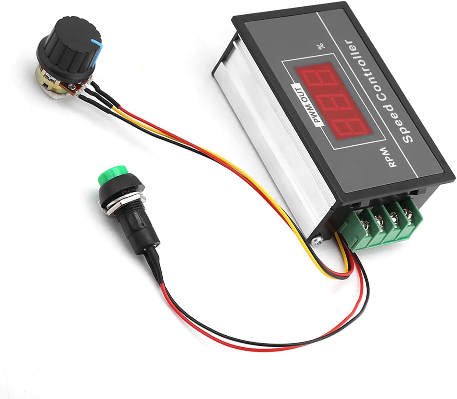 PWM DC Motor Speed Controller with Start Stop Switch, DC 6-60V 12V 24V 36V 48V 30A Adjustable, Default image number 5