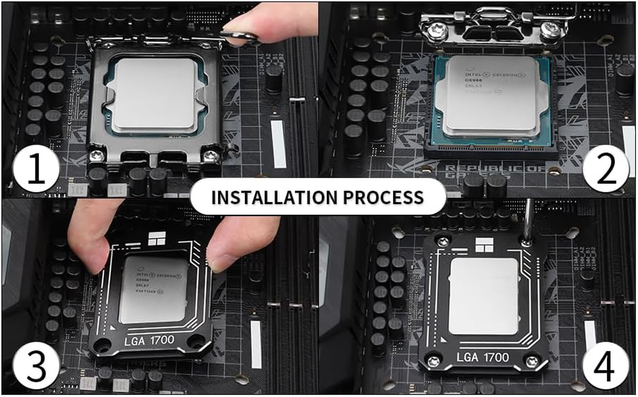 Thermalright Intel 12Th/13Th Generation LGA1700 Anti-Bending Buckle, Curved Pressure Plate,Cpu Stress Bending Correction Fixer, Fully Fitted and Fixed without Trace Installation (Black) image number 5