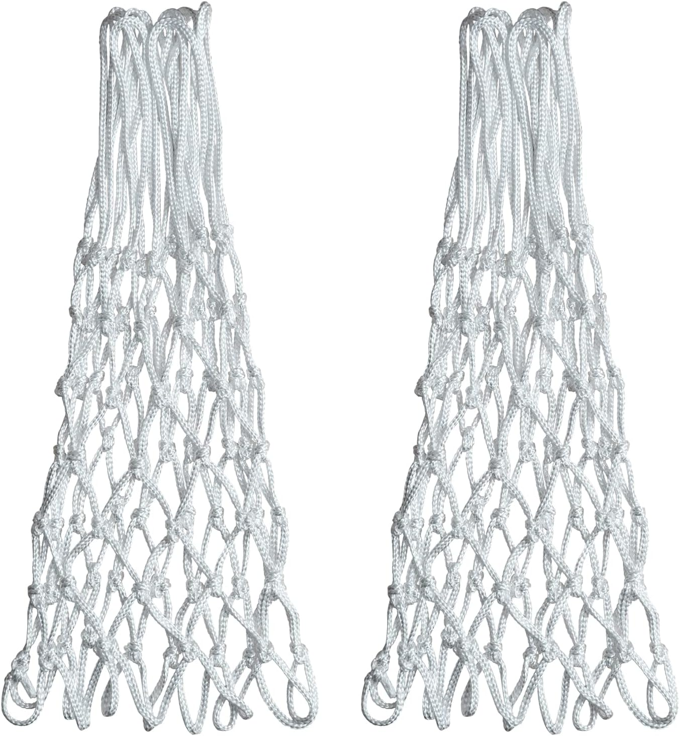 Sanung 2PCS White Basketball Net 12 Loops 21 Inch Professional Anti-Whip Basketball Net Replacement with Storage Pouch for Competition Standard Indoor Outdoor All-Weather Thick Mesh Nets image number 4