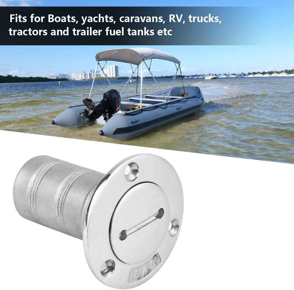 Boat Marine Stainless Steel Fuel Gas Oil Tank Deck Fill Filler Port Key Locking Gas Cap and Fuel Filler image number 5