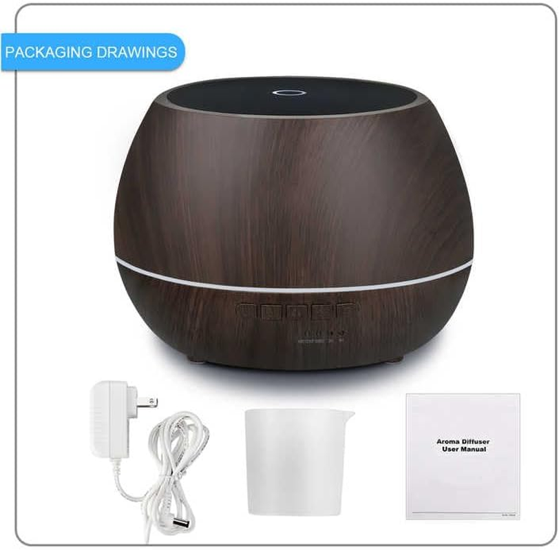 ISMATE Smart Wifi Essential Oil Diffuser, App Control Compatible with Alexa, 500Ml Aromatherapy Humidifier for Relaxing Atmosphere in Home,Bedroom and Office (Dark Grain) image number 4