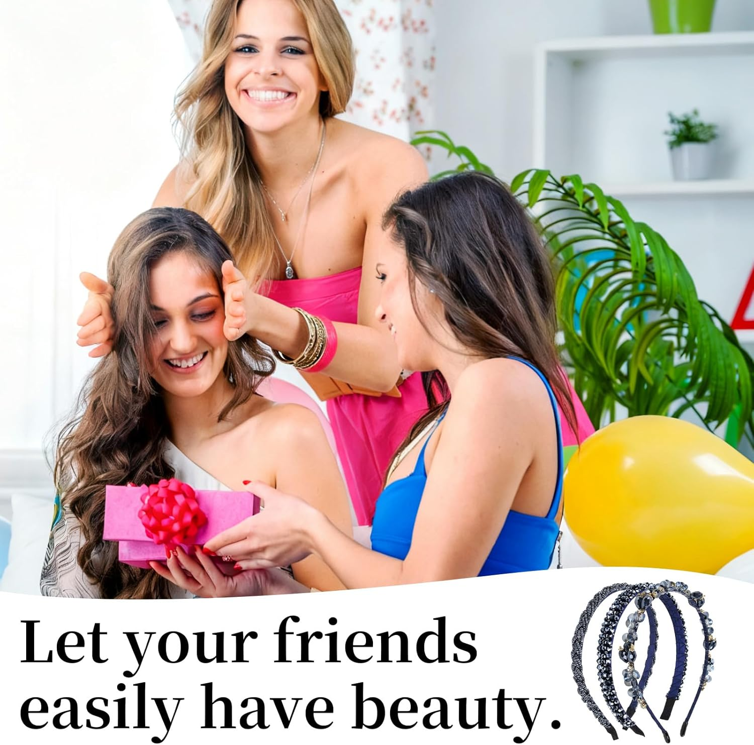 Set of 3 Rhinestone Headband Dirndl Women'S Crystal Headband 1.2/1.5/2 Cm Costume Hair Accessories for Oktoberfest Wedding Carnival Glitter Hair Band