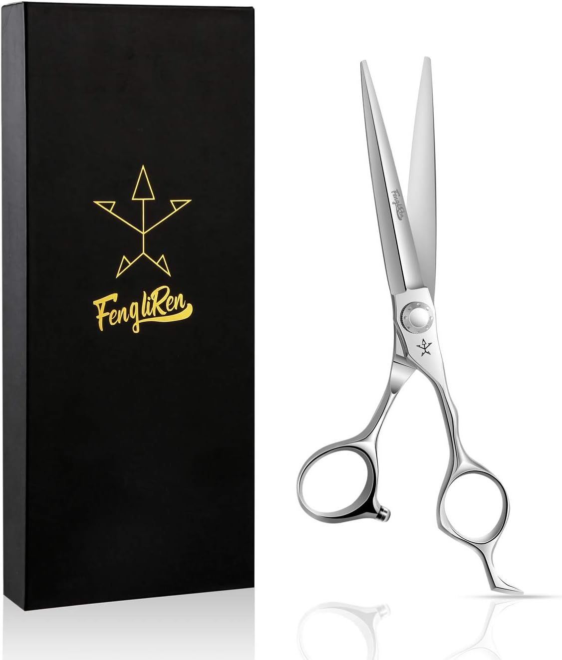 Fengliren High-End Professional Extremely Very Sharp Barber Hair Cutting Scissors Hairdresser Shears for Hair 6.5 Inch Haircut Scissor Made of Stainless Steel Alloy for Hairdressing Salon and Home Use image number 4