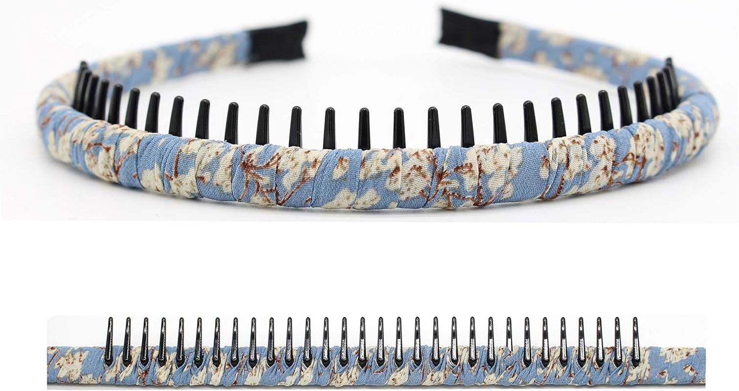 Fashion Hair Accessories Comfy Short Headband Hair Hoop Teeth Comb Hairband Hair Band Non-Slip Headbands for Women Girl(4 Color) - Multi-Colored-001 image number 6