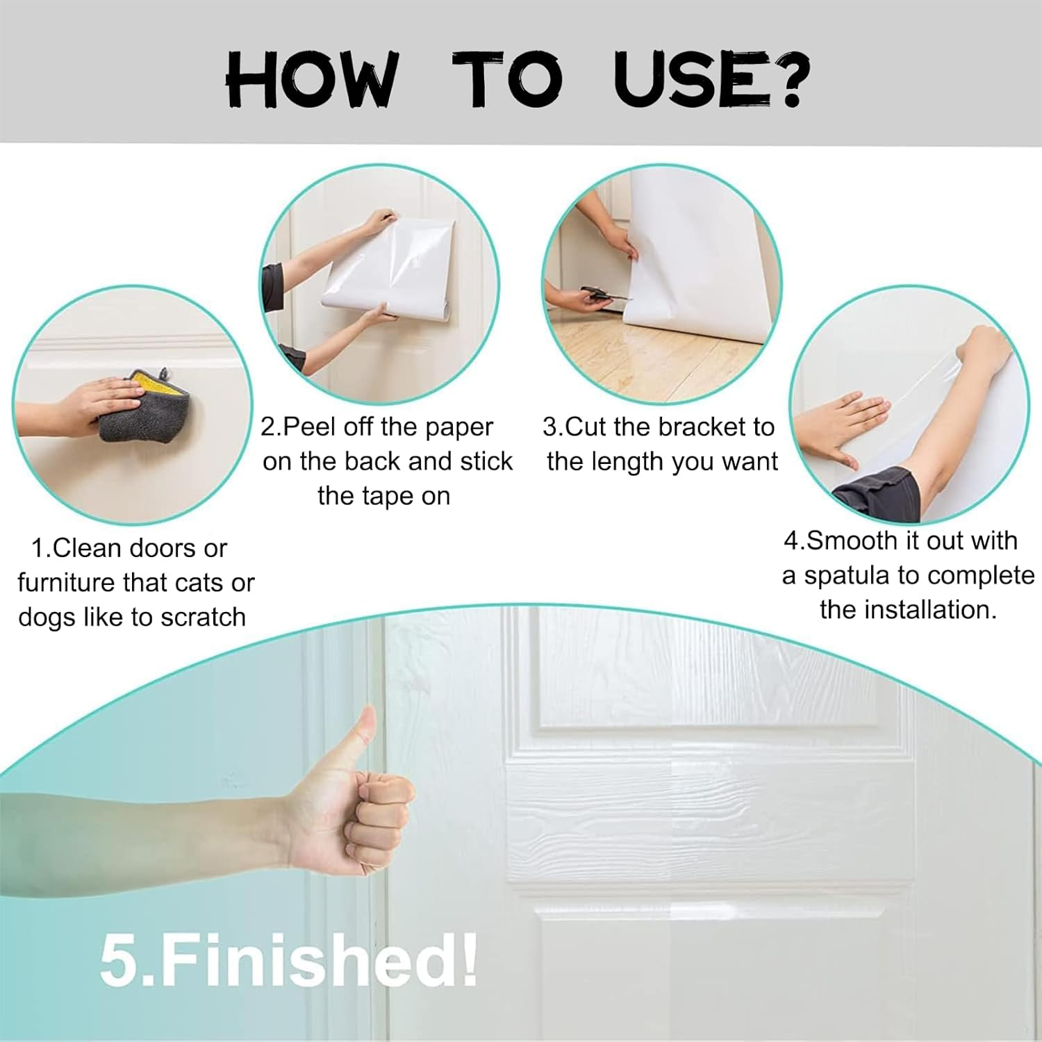 Bed Scratch Protection Cat Scratch Protection Film 20 Cm X 5 M anti Scratch Film, Scratch Protection Film, Scratch Protection Sofa Cat Tape for Furniture, Couch, Door, Wall, Scratch Repellent From