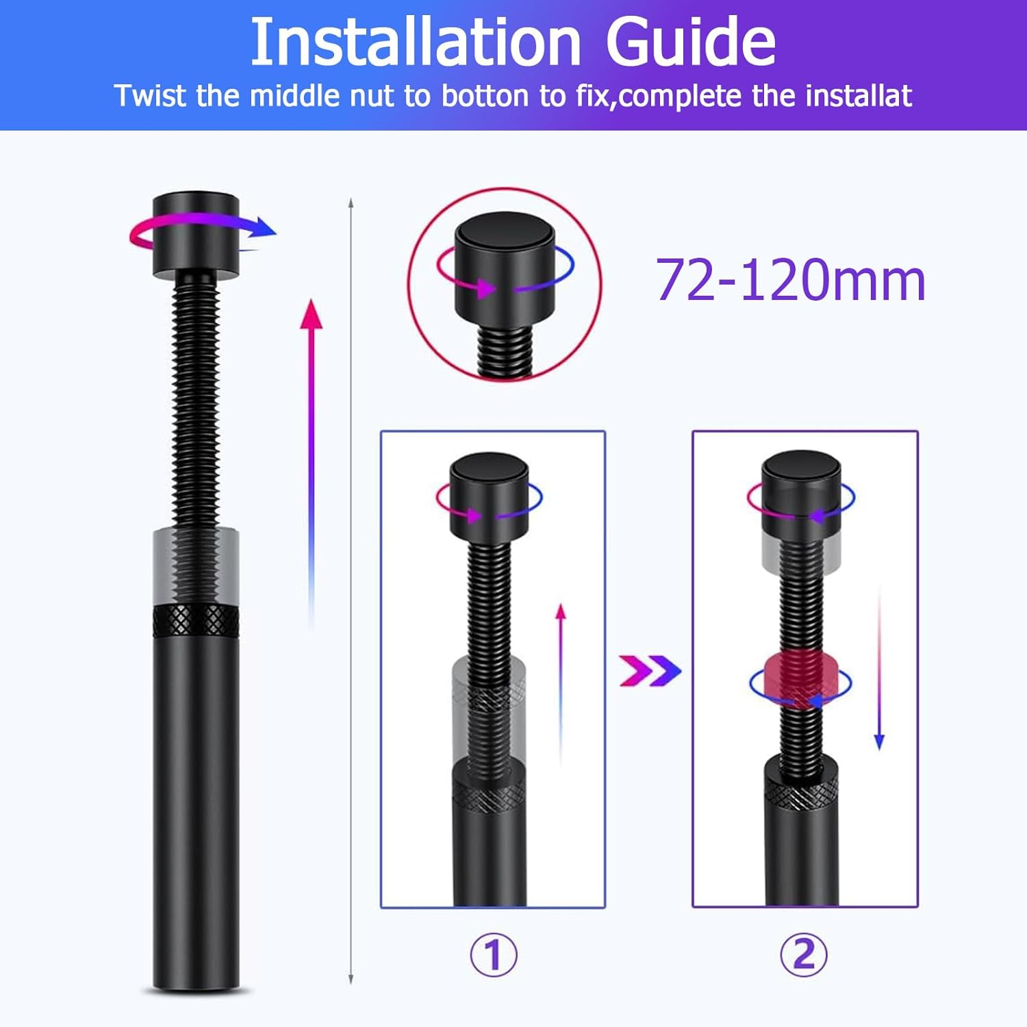 Graphics Card GPU Brace Support, Height Adjustable GPU Sag Bracket - Universal Video Card anti Sag Holder Bracket, Support Bracket for Computer Components (Black, L, 74-120Mm) image number 5