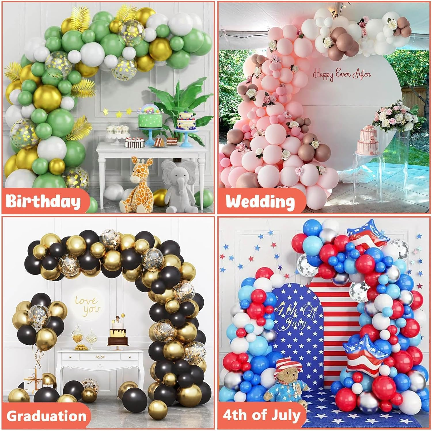 Emapoy 9FT & 6FT Balloon Arch Kit, Half Arch Balloon Stand with Base, Bending Column Backdrop Tower Stand Kit for Floor, for Birthday Wedding Graduation Party Decorations image number 1