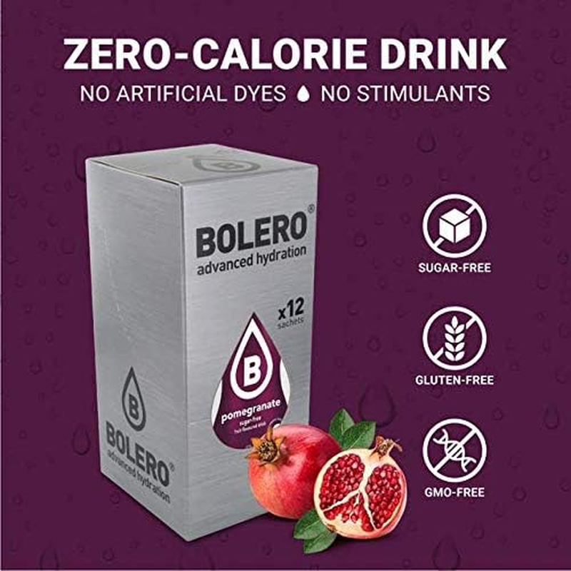 Bolero Pomegranate Fruit Flavoured Drink Powder 12 Sachets image number 1